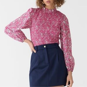 J Crew Liberty of London smocked top